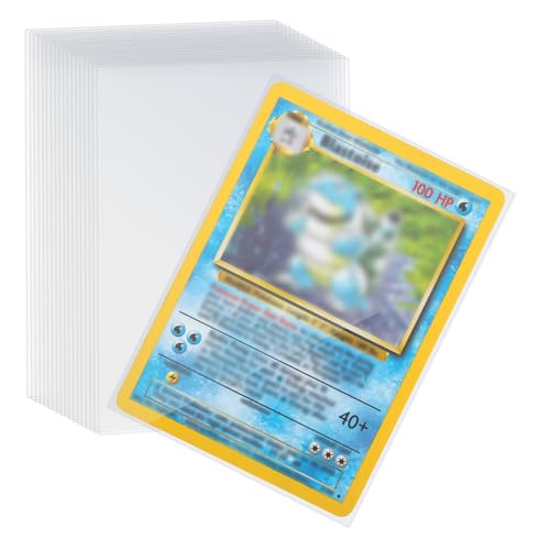 Carehabi 300 stuks verzamelkaartenhoezen, 0,02 mm verdikking, kaartenhoezen, 66 x 92 mm, transparant, accessoire voor verzamelkaarten voor ruilkaarten, Pokémon sportkaarten