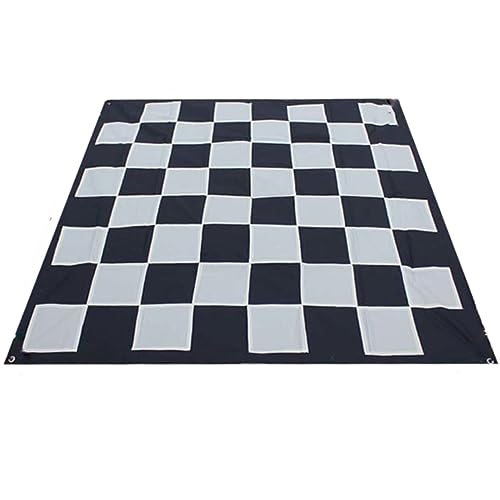 Ubergames Unika Schaakbord nylon, 520 x 520 cm met haringen, in draagtas, XXL schaakmat of damspel mat, 520 x 520 cm