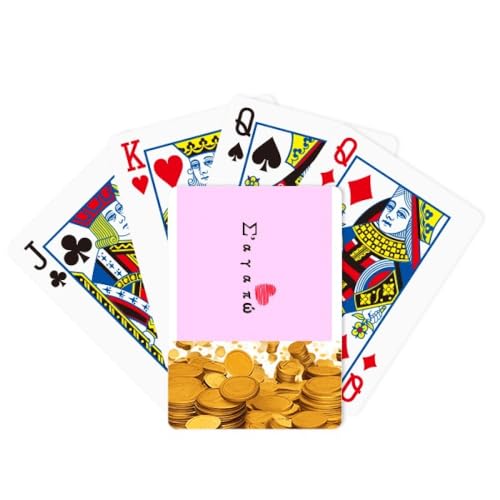 no/no Grieks Ik Hou Van Je Tekst Oudheid Mandarijn Gouden Poker Speelkaart Klassiek Spel