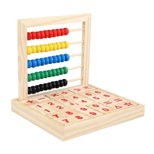 PUTOVA Van hout Abacus, Wiskunde Leermiddel, Chinees Abacus Abacus Klassiek Houten Speelgoed Kralen Tellen Wiskunde Educatieve Tellers Speelgoed Frame Houten Intellectuele Ontwikkeling Abacus