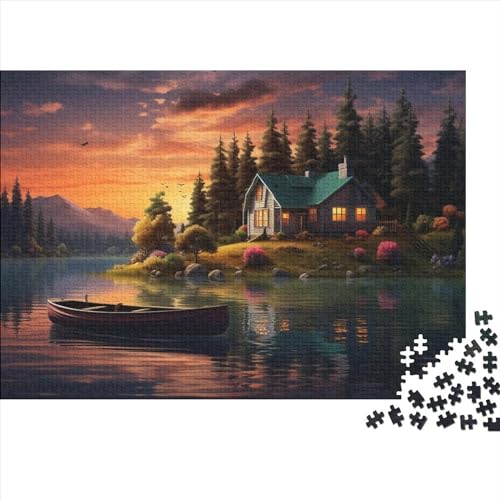 SAYOBO Lochs Legpuzzels, 500 stukjes puzzel, educatieve spelletjes, zonsondergangen, hersenteaser, vorm geestesspellen, mentale oefening geschikt voor 12-jarigen en volwassenen, 500 stuks (52 x 38 cm)