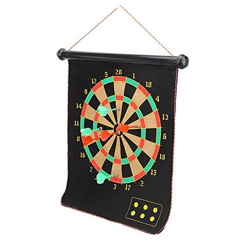 Oumefar Hangend Dartbord, 17 Inch Dartbordset, Lichtgewicht Dartbord, Dartbordspeelgoed met 6 Magnetische Darts voor Familiespeelgoed, Vrijetijdssport (dartbord)