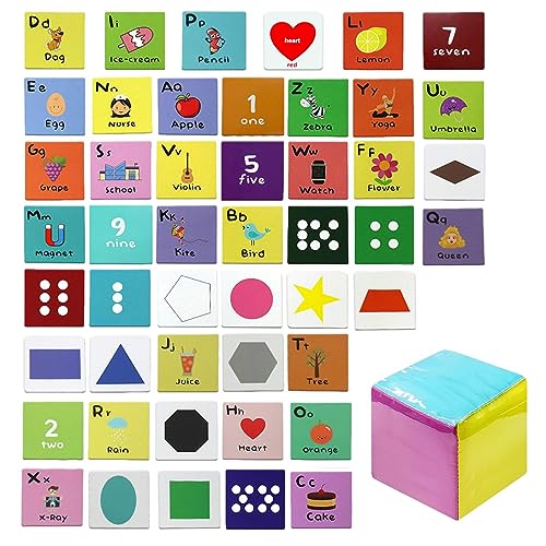 Decorhome Dobbelstenen met cijfers,6 zijden schuimblokken voor vroeg onderwijs   Wiskundige spellen met zakken, leren onderwijskubus, zacht stapelblokken speelgoed voor vroeg onderwijs, voor kinderen