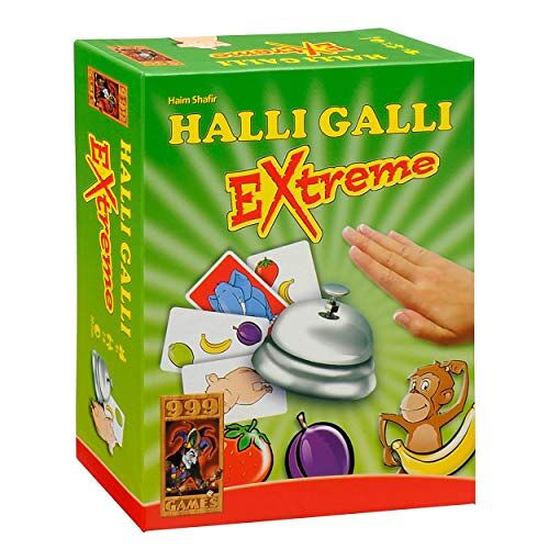 999 Games Halli Galli Extreme Actiespel vanaf 8 jaar Een van de beste spellen van 2010 Haim Shafir Actie voor 2 tot 6 spelers 999-GAL04, meerkleurig