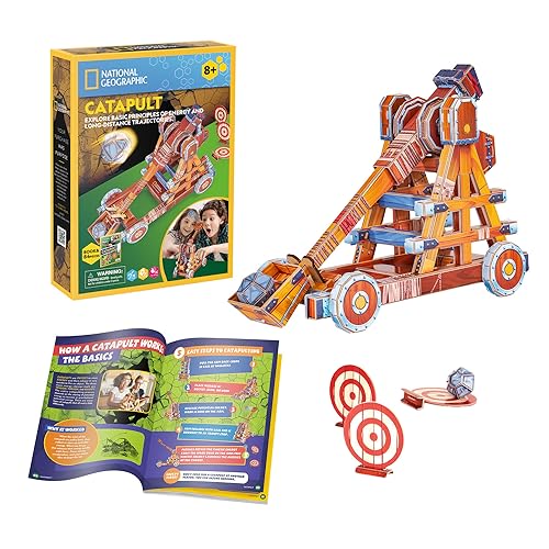 Party town 3D-puzzel katapult, 3D-puzzel voor kinderen en 3D-puzzel voor volwassenen, modellen om te monteren, 84 delen, eenvoudig te monteren, 3D-puzzels, modelbouwspellen voor volwassenen