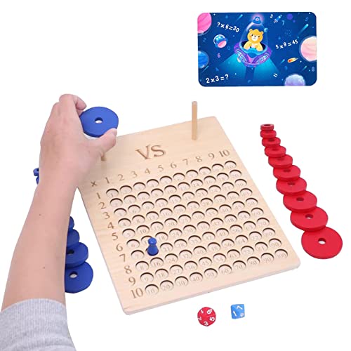 Gomice Tafel van vermenigvuldiging spel,Tafel van vermenigvuldiging Grafiekspel voor vermenigvuldiging   Stressverlichtend Fidgets Leerspel Speelgoed voor kinderen van 3 jaar oud Wiskunde Manipulatief