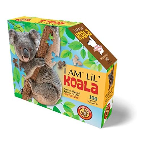 Madd Capp 884020 Shapepuzzle Junior, contourpuzzel Koala, 100 XL-stukjes puzzel voor volwassenen en kinderen vanaf 5 jaar