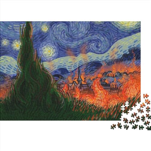 LENTLY Van Gogh Asse-tête Persoonlijke Puzzel Réalisez Votre Propre Puzzel Persoonlijk Avec Votre Afbeelding Et Une Boîte Persoonlijke Jeux De Défi Pour La Famille 300 stuks (40 x 28 cm)