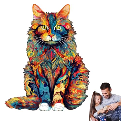 Campsie Houten Legpuzzels Houten Puzzels Uit De Maine Coon-familie Voor Volwassenen   Kattenpuzzel   Houten Puzzels Voor Katten   Kat Houten Dierenpuzzels Voor Volwassenen Kinderen   Unieke Houten