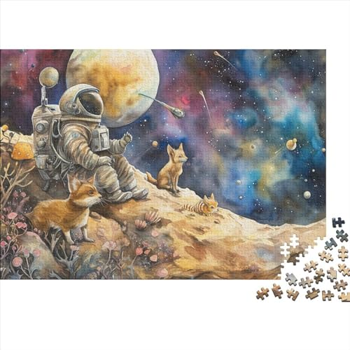 PMVCFRXA Astronauten puzzel 500 stukjes puzzel voor volwassenen astronauten puzzel houten decoratie 500 stuks (52x38cm)