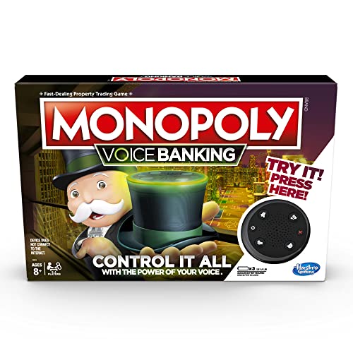 Hasbro Monopoly Voice Banking Elektronisch Gezinsbordspel voor leeftijden 8 en hoger