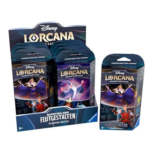 Ravensburger Disney Lorcana Trading Card Game: Aufstieg der Flutgestalten Display mit 8 Starter Decks (Deutsch)