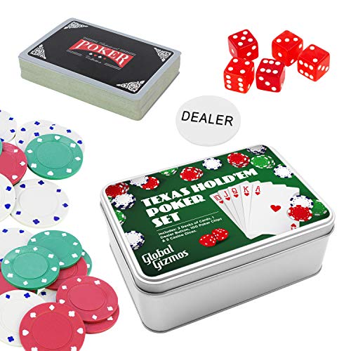 Global Gizmos Travel Texas Hold 'em Poker Gift Set