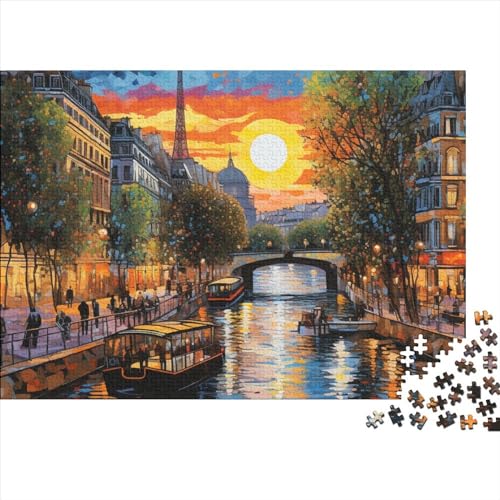 PMVCFRXA Stadsbeeld Architectuur Puzzel 300 Stuks Geschikt Voor Volwassenen Stadsbeeld Architectuur Speelgoed Puzzel Van Hout Cadeau 300 stuks (40 x 28 cm)