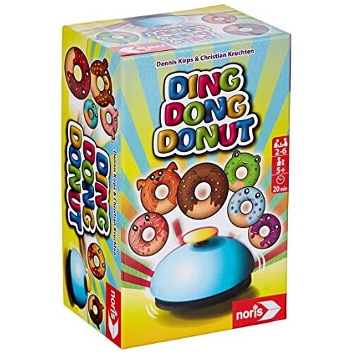 Noris 606061904 Ding Dong Donut Het snelle kaartspel voor kinderen vanaf 5 jaar, op de donuts – klaar – gaan! Kinderspel voor 2 tot 6 spelers