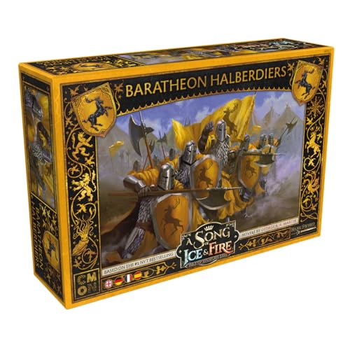 CMON A Song of Ice & Fire – Baratheon Halberdiers (Hellebardiere van Haus Baratheon)   Uitbreiding   Tablet   2 spelers   Vanaf 14+ jaar   45-60 minuten   Duits   meertalig