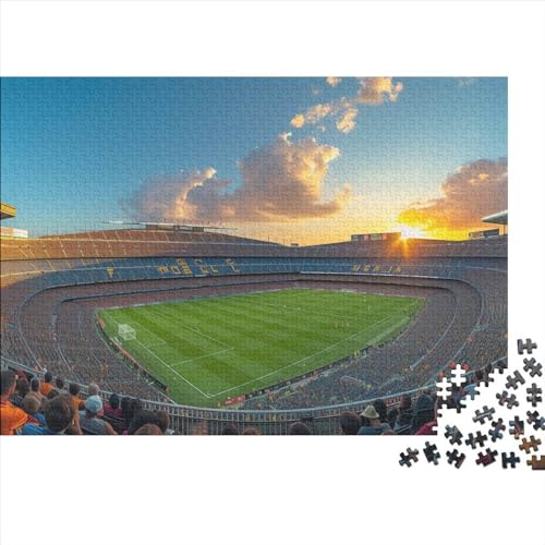 PMVCFRXA Voetbalvelden, puzzel, 1000 stukjes, geschikt voor volwassenen, voetbalvelden, puzzel, hout, woondecoratie, 1000 stuks (75 x 50 cm)