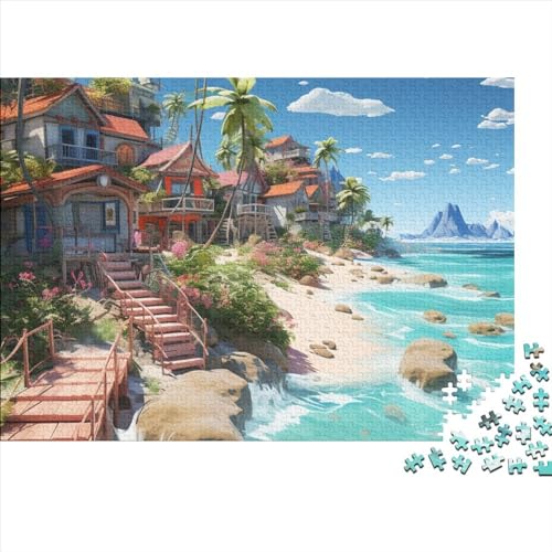 PMVCFRXA Vakantiebaai 1000 Stukjes Puzzel Speelgoed Voor Volwassenen Vakantiebaai Houten Speelgoed Woondecoratie 1000 stuks (75 x 50 cm)