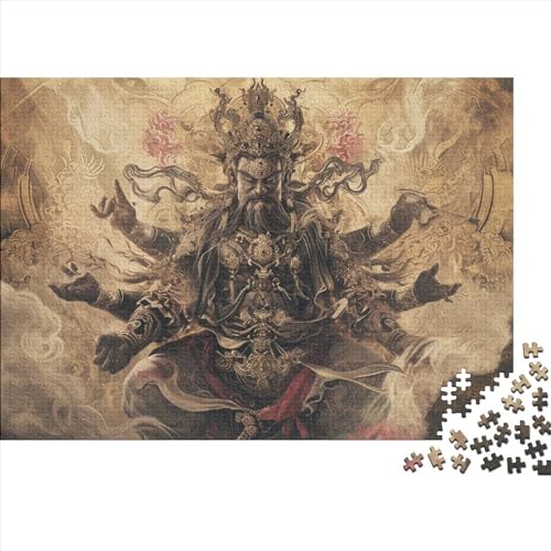 PMVCFRXA Boeddhaz Eastgoedpuzzel 300 stukjes puzzel voor volwassenen Boeddhaz onroerend goed houten speelgoed veeleisende spellen 300 stuks (40 x 28 cm)