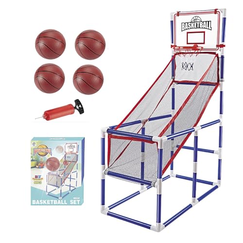 MKYOKO Indoor Basketbal Hoepel voor Kinderen 2-7, Basketbal Arcade Spel, Pop A Shot Basketbal Spel, Basketbal Hoepel Arcade, Kids Gift (Size : 4 balls)