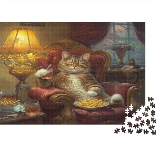 MCSQAEEZE Leuke Kat Puzzel 500 Stuks Voor Volwassenen Kat Puzzel Moeilijke Uitdaging Onderwijs Home Decoratie