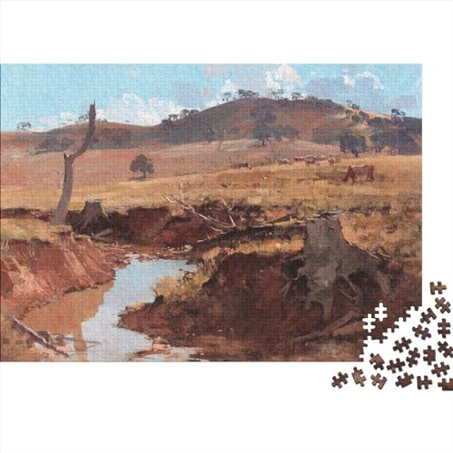 NEDLON Arthur Streeton legpuzzels voor volwassenen, 300 stukjes, hersenkraker spel, kunstcollectie, hersenkraker volwassenen, premium kwaliteit, houten puzzel, 300 stuks