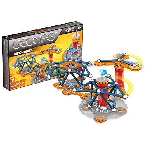 Geomag 722 722-Mechanics, 146-delig, geel rood, 146 stuks