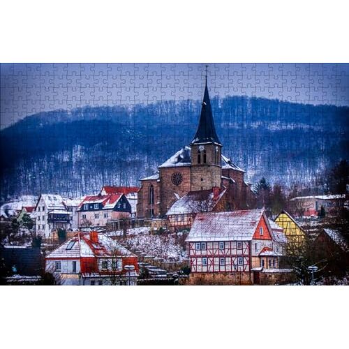 GUOHLOZ 500 stuks, puzzel voor volwassenen, Duitsland, Kerk, Thüringen, 52x38cm
