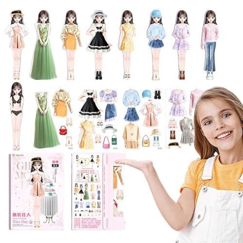 Shitafe Prinsessenaankleedpoppen van papier, papieren poppen voor meisjes   Creatieve puzzels speelgoed aankleedpoppen speelgoed Kind-pretend play-speelgoed, puzzelspel voor meisjes, kinderen,