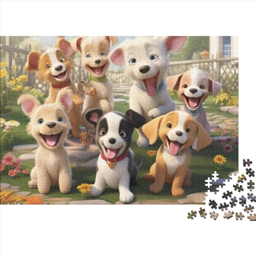 DAKINCHERRY Puppies Puppy Puppy Puppy Familieplezier, impossible puzzel, 300 stuks, 40 x 28 cm