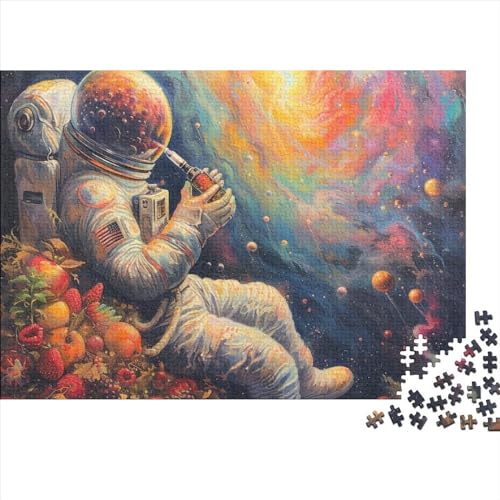 PMVCFRXA Astronautenpuzzel met 500 stukjes, geschikt voor volwassenen, astronauten, houten speelgoed, 500 stuks (52 x 38 cm)