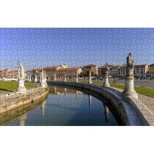 GUOHLOZ 1000 Piece Challenge Jigsaw Puzzle for Adults and Kids Age 8 Years Up, Italië, Beeldhouwwerk, Padua, 75x50cm