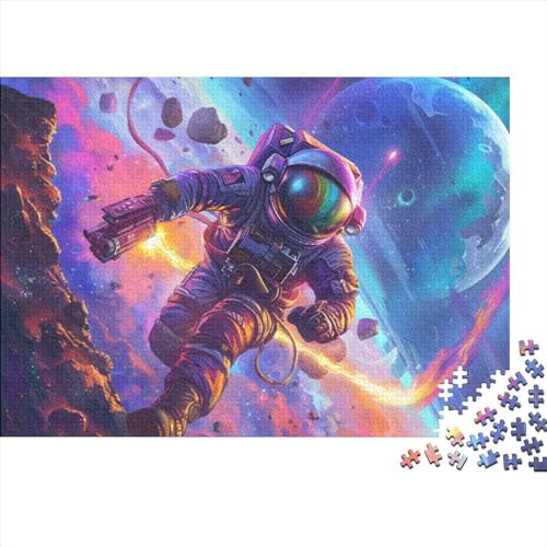 PMVCFRXA Astronauten puzzel 300 stukjes speelgoed puzzel voor volwassenen astronauten puzzel hout souvenir 300 stuks (40 x 28 cm)