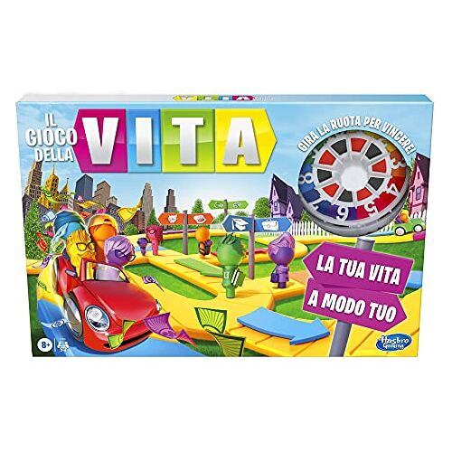 Hasbro Het spel van het leven, een spel voor het hele gezin voor 2-4 spelers, bordspel voor kinderen vanaf 8 jaar