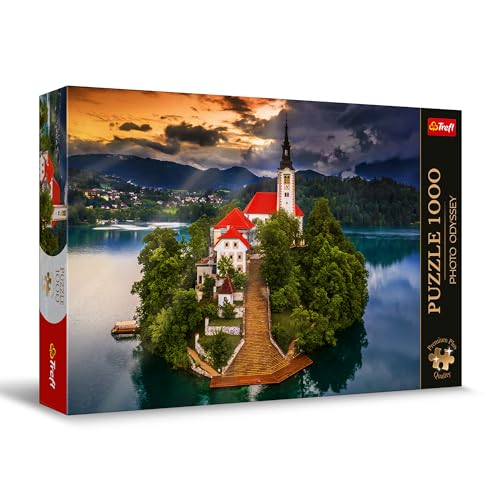 Trefl Premium Plus Quality Puzzle Photo Odyssey: Bled meer, Slovenië 1000 stukjes, Unieke fotoserie, Perfect passende elementen, voor volwassenen en kinderen vanaf 12 jaar