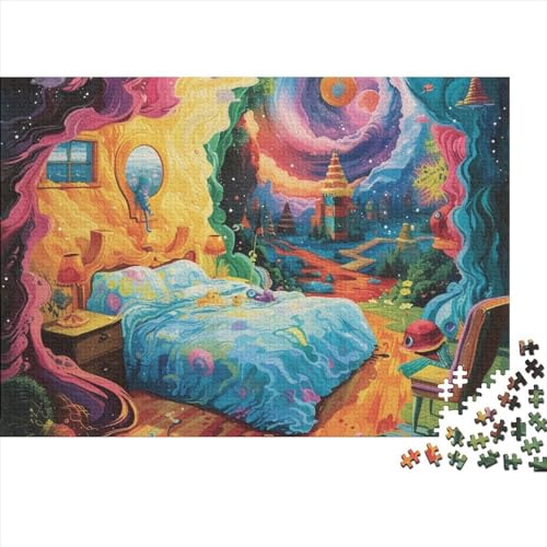 PMVCFRXA Interieur van verschillende huizen puzzel 500 stukjes geschikt voor volwassenen interieur verschillende huizen puzzel hout veeleisende spellen 500 stuks (52 x 38 cm)