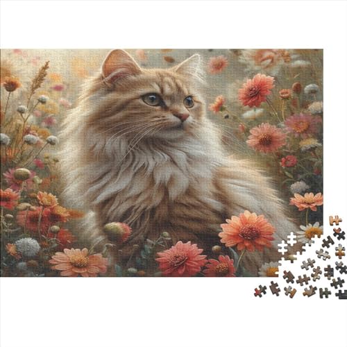 MCSQAEEZE Leuke Kat Puzzel 500 Stuks Voor Volwassenen Kat Puzzel Moeilijke Uitdaging Onderwijs Home Decoratie