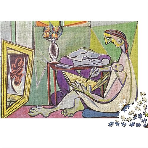 NEDLON Pablo Picasso legpuzzels voor volwassenen, 300 stukjes, hersenkraker spel, kunstcollectie, hersenkraker volwassenen, premium kwaliteit, houten puzzel, 300 stuks