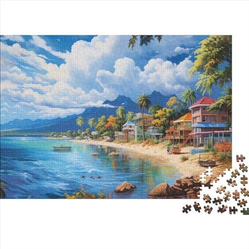 PMVCFRXA Vakantiebaai 500 stukjes puzzel geschikt voor volwassenen vakantiebaai houten speelgoed woondecoratie 500 stuks (52 x 38 cm)