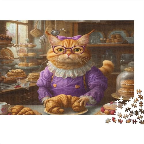 MCSQAEEZE Leuke Kat Puzzel 500 Stuks Voor Volwassenen Kat Puzzel Moeilijke Uitdaging Onderwijs Home Decoratie