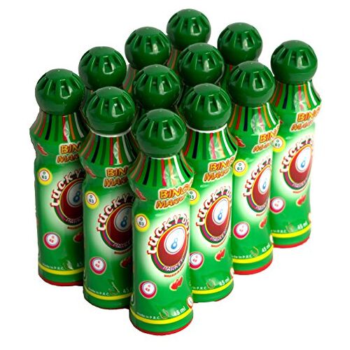 Bingo House 12x 45ml groene bingo dabbers/dauber/markers voor bingotickets