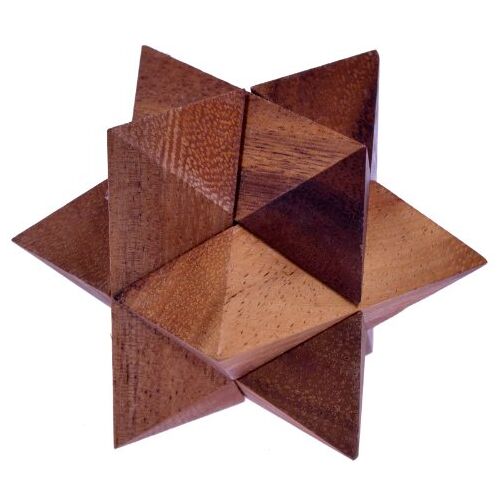 LOGOPLAY Star Gr. L Star 3D puzzel denkspel puzzelspel geduldspel logica spel van hout