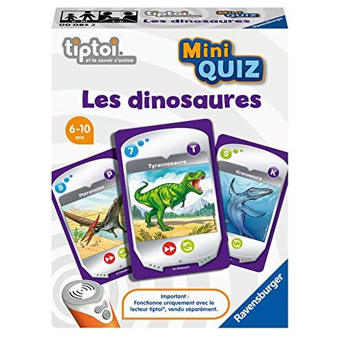 Ravensburger Tiptoi® Mini Quiz interactief spel dinosaurussen educatieve elektronische spelletjes zonder scherm in het Frans Kinderen vanaf 6 jaar 00 085