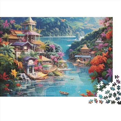 PMVCFRXA Vakantiebaai puzzel 500 stukjes volwassenen puzzel vakantiebaai houten speelgoed uitdagende puzzel 500 stuks (52 x 38 cm)