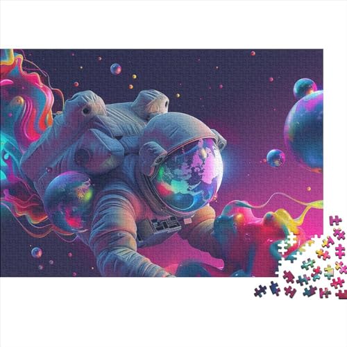 PMVCFRXA Astronauten puzzel 500 stukjes puzzel voor volwassenen astronauten puzzel houten decoratie 500 stuks (52x38cm)