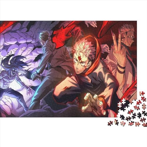 PACUM Jujutsu Kaisen 1000 Stukjes Fantasy-Animatie Volwassen Puzzels Verjaardag Moderne Wooncultuur Educatief Game Family Challing Games Stress Relief 1000 Stuks (75 x 50 cm)