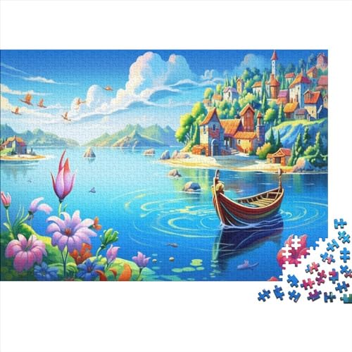 SkyClouf Vakantiebaai, 1000 stukjes, volwassenen puzzel, impossible puzzel, vakantiebaai, uitdagend plezier, familie-puzzels, uniek cadeau, moderne wooncultuur, 1000 stuks, 75 x 50 cm