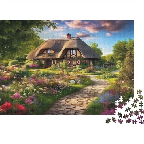 LZQZHQYY Rustiek cottage 300 stuks volwassen puzzelspel boerderij rustiek houten puzzel print in hoge resolutie onmogelijk spelletjes puzzel ontspanning decoratie voor huis spel 300 stuks (40 x 28 cm)