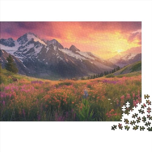 PMVCFRXA Zonsopgang en zonsondergang puzzel 300 stukjes puzzel voor volwassenen zonsopgang en zonsondergang houten puzzel woondecoratie 300 stuks (40 x 28 cm)