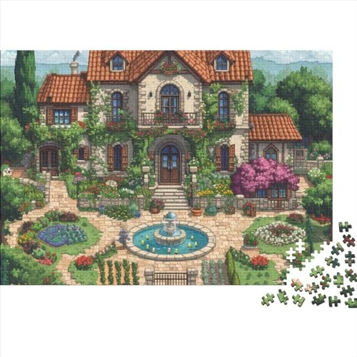 WWJLRLXTO Puzzel voor volwassenen, Forest House Puzzel Game, voor volwassenen, stressverminderende kinderen, educatief voor volwassenen en kinderen van 14 jaar, 1000 stuks (75 x 50 cm)